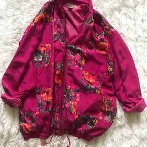 Vintage floral windbreaker